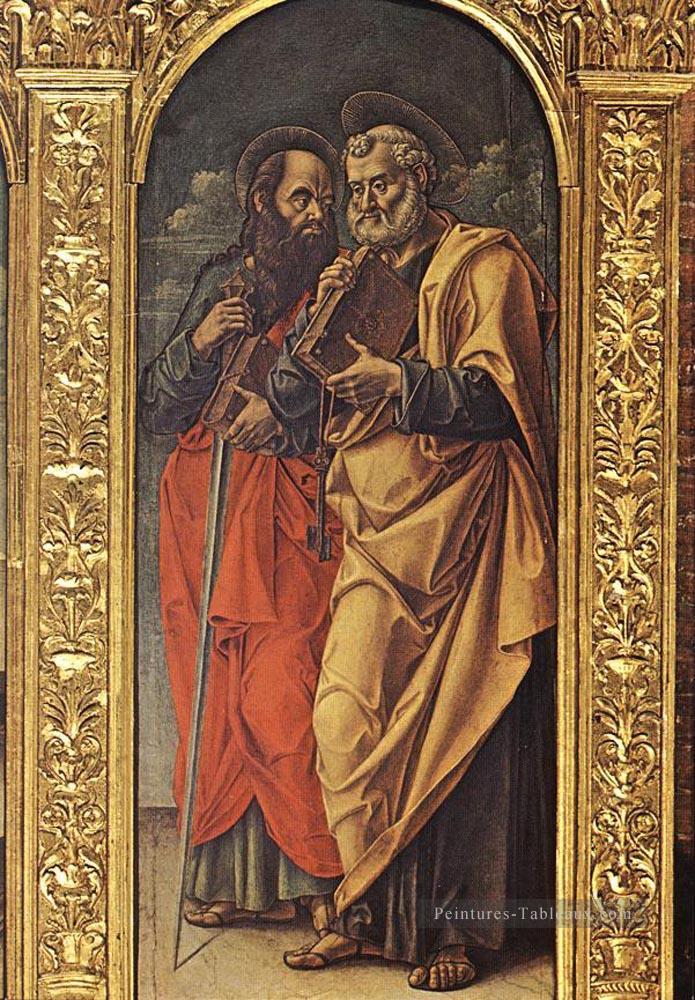Sts Paul et Peter Bartolomeo Vivarini Peintures à l'huile